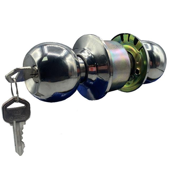 Cerradura Pomo Bola Dormitorio Cromada Gater 009 S/S