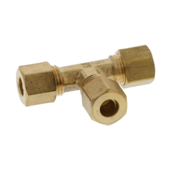 Union Tee de Compresion 3/16" Bronce