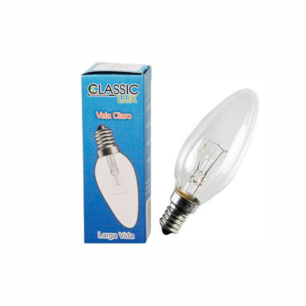 Bombillo Vela E-14 60W Classic Lux