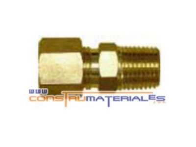Conector Macho de Compresion R 1/4 X 1/4