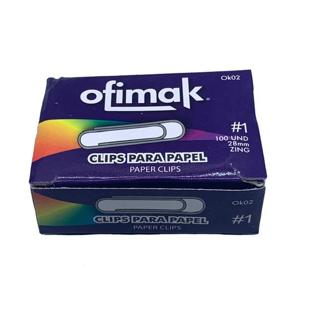 Clips para Papel N°1 Ofimak