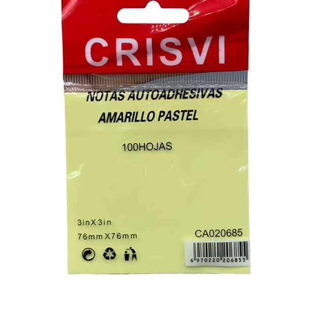 Notas Adhesivas Amarillas 100Hojas