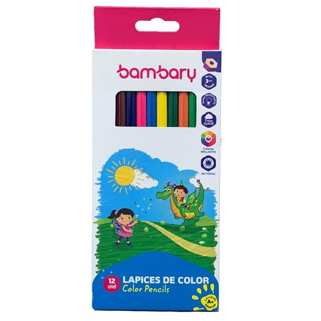 Colores de Madera 12 Und Bambary