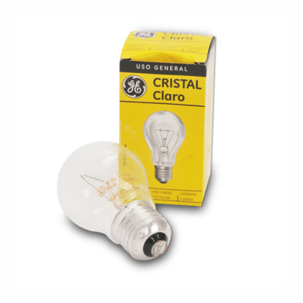 Bombillo Cristal Claro 60W Ge