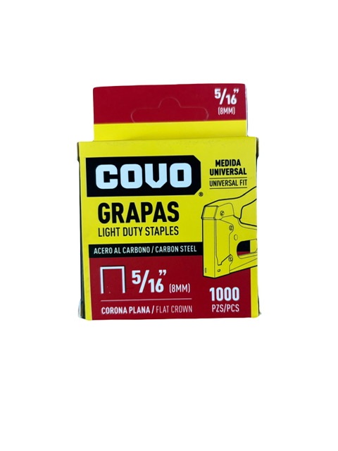 Grapas Corona Plana 8Mm 5/16"Covo