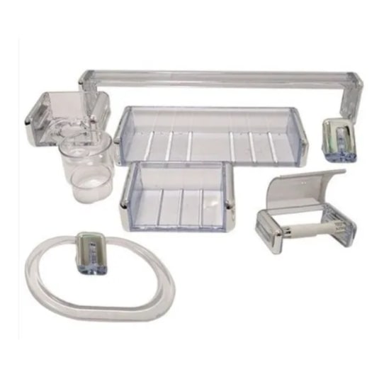 Juego de Baño Transparente 7 Piezas Griven