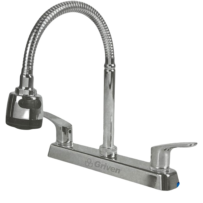 Griferia Fregadero 8" Cuello Flexible Griven