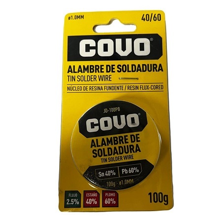 Alambre para Soldadura de Estaño Covo 1.00Mm