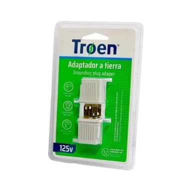 Enchufe Adaptador A Tierra 125V Troen