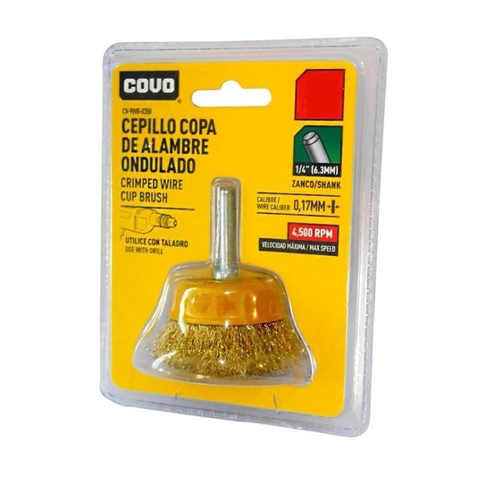 Cepillo de Copa de Alambre 2" X 1/4" Covo