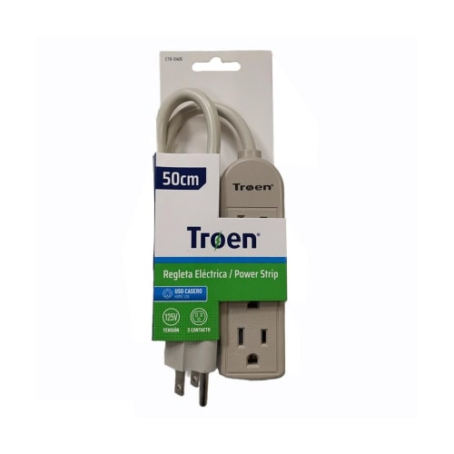 Regleta Electrica 3 Tomas con Tierra Troen