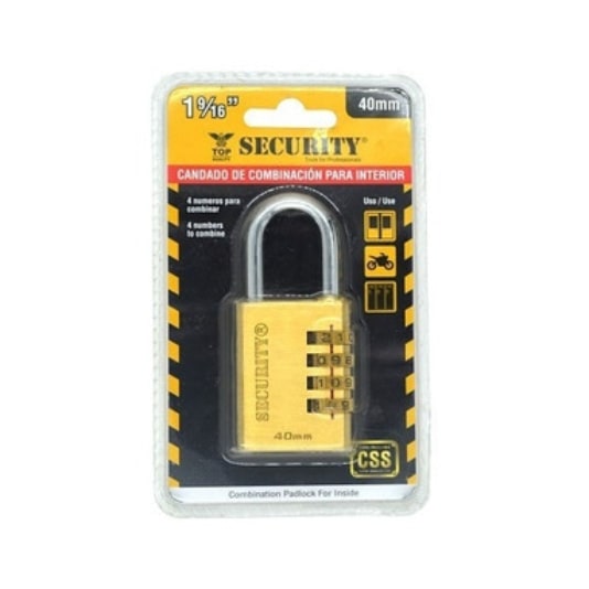 Candado de Combinacion de 40Mm Security Dorado