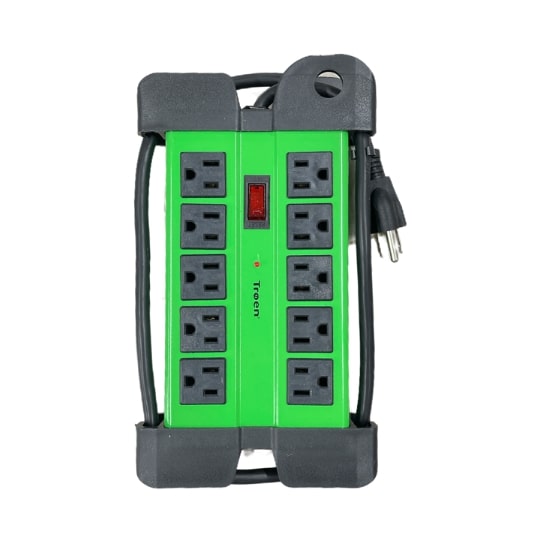 Regleta Electrica 10 Tomas con Tierra Uso Industrial Troen