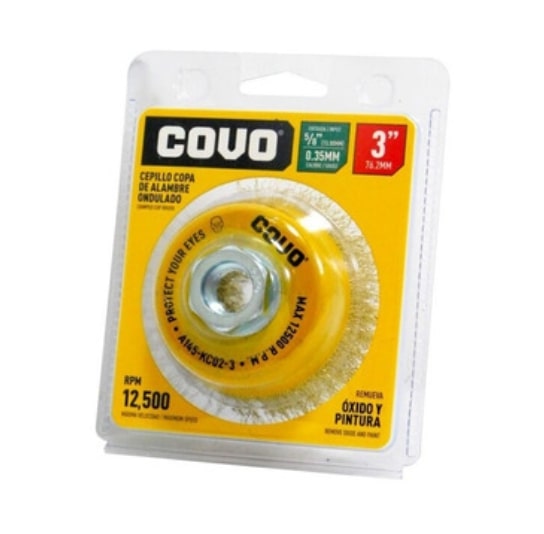 Cepillo de Copa de Alambre 3" X 5/8" Covo