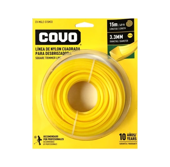Nylon Cuadrado para Desmalezadora 3Mm 15Mts Covo