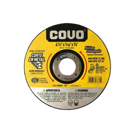 Disco de Corte Metal 4 1/2" Covo