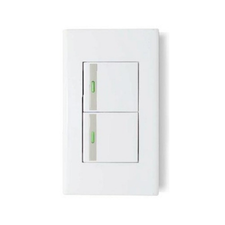 Interruptor Doble Blanco Troen