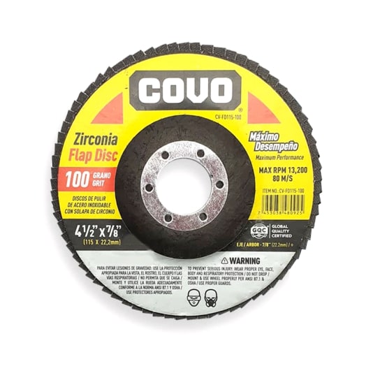 Disco Abrasivo 4 1/2" G100 para Pulir Covo