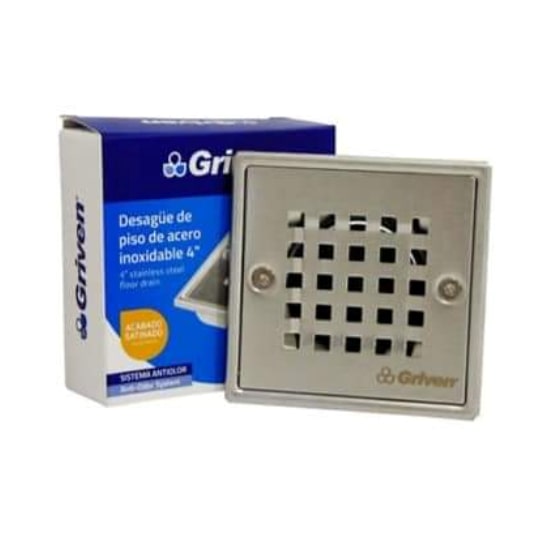 Desague de Piso 4" Antiolor Cuadrado Griven