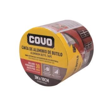 Cinta de Aluminio de Butilo Rollo 10Cm X 3 Metros Covo