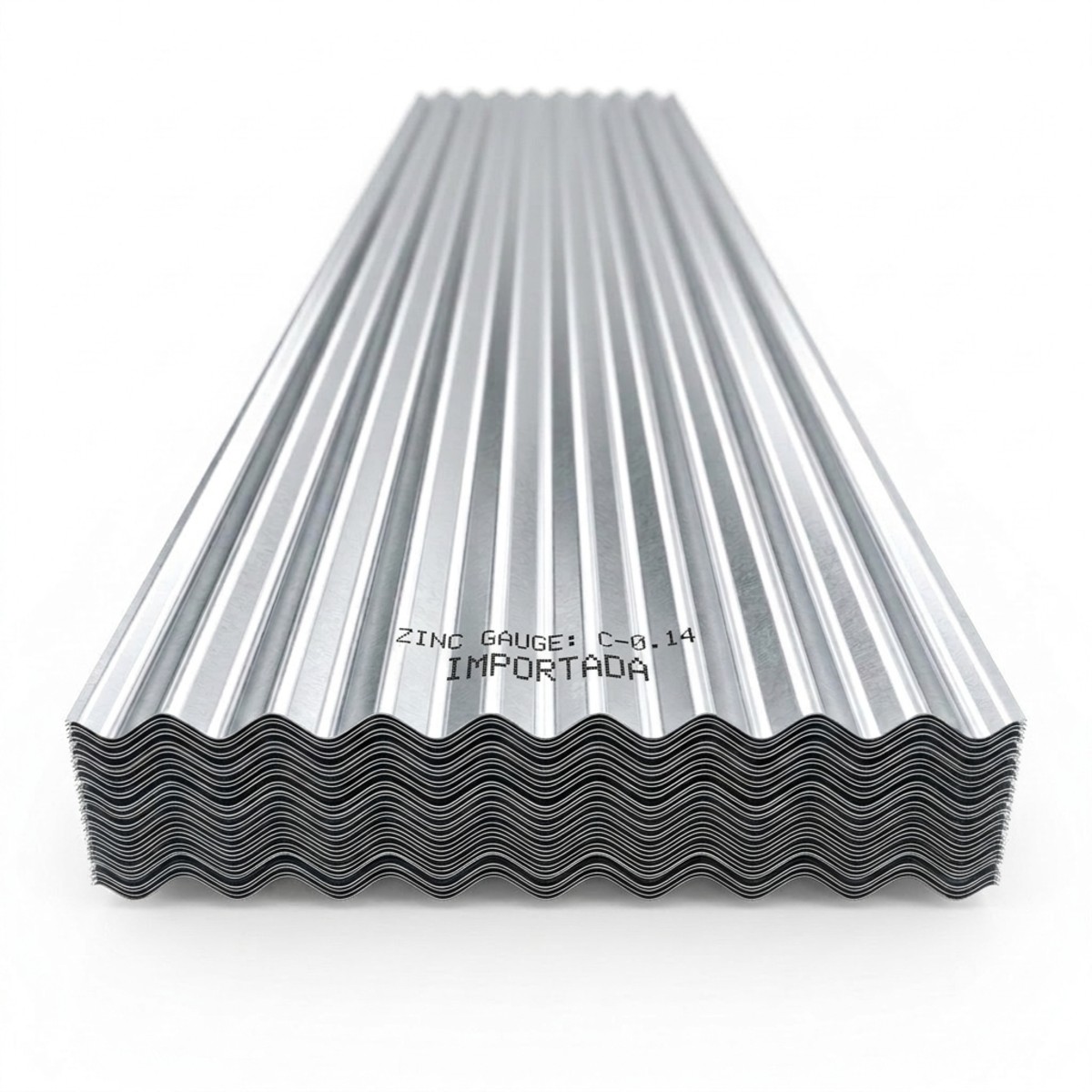 Lamina de Zinc 12 Pies 3.60 Largo X 80 Cm de Ancho C-0.14