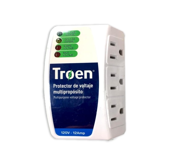 Protector de Voltaje Multiproposito 110V 3 Tomas Troen