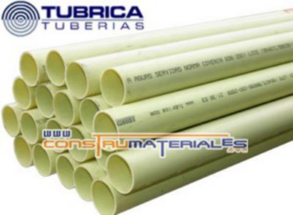 Tubo Aguas Negras 75 Mm 3" X 3 Ml Amarillo Tubrica/Pavco
