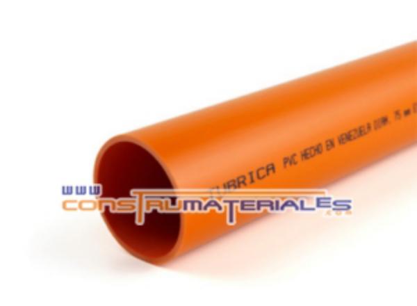 Tubo Aguas Negras 50Mm 2" X 3Ml 3.2Mm Naranja Tubrica