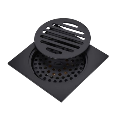 Desague de Piso 4" X 4" Antiolor Negro Griven