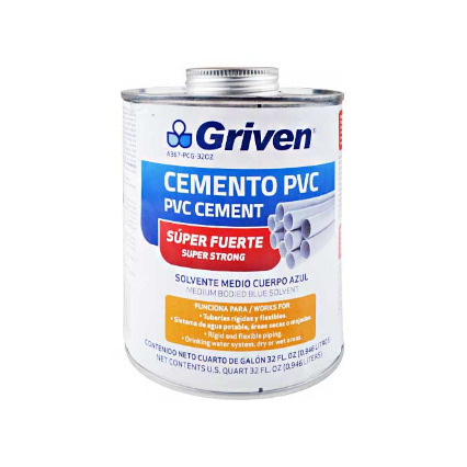 Soldadura Pvc Condiciones Humedas 1/8Gal Griven
