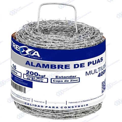 Alambre de Puas Alternas C16 X 400M Trexa