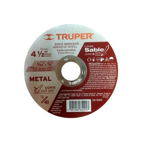 Disco de Corte Extra Fino 1.2Mm X 4"