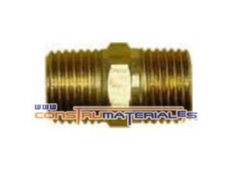 Niple de Tuerca Npt 1/8" Bronce