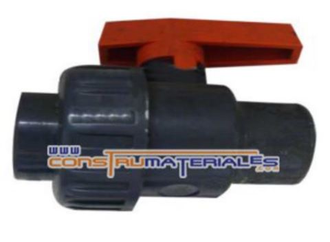 Valvula de Bola Pvc Pegar 1/2" C/ Union Tubrica