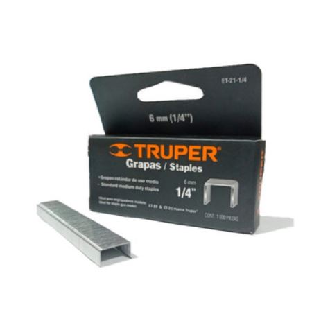 Grapa Estandar 6Mm 1/4 C25 Truper