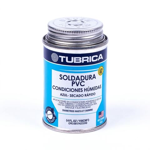 Pega Soldadura Pvc Condiciones Humedas Tubrica 1/32
