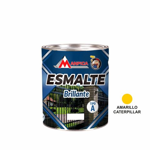 Pintura Esmalte 1/4 Amarillo Caterpillar Premium Manpica