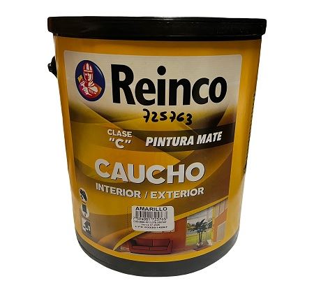 Pintura Mate Caucho Amarillo 1 Galon Clase C Reinco