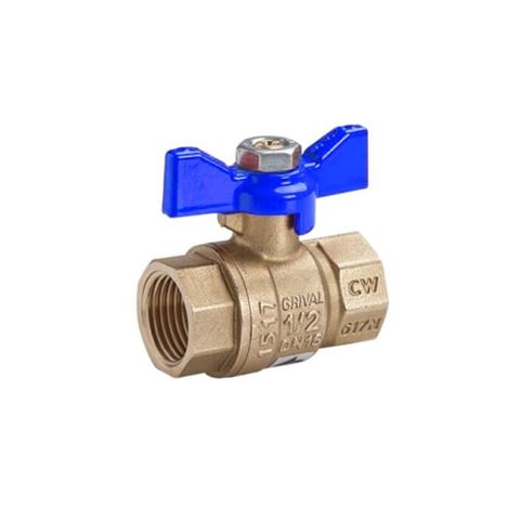 Valvula de Bola Roscada 1/2" de Bronce Griven