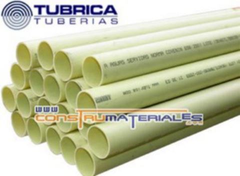 Tubo Aguas Negras 75 Mm 3" X 3 Ml Amarillo Tubrica/Pavco
