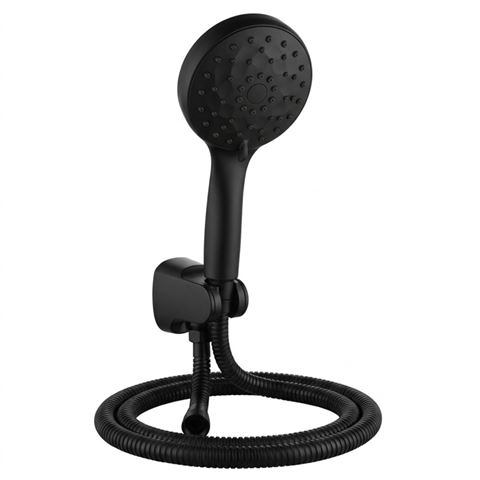 Regadera con Manguera Negro Mate 4-1/2" Griven