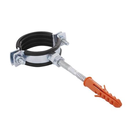 Abrazadera para Tubo Pesado con Base de Goma 2"