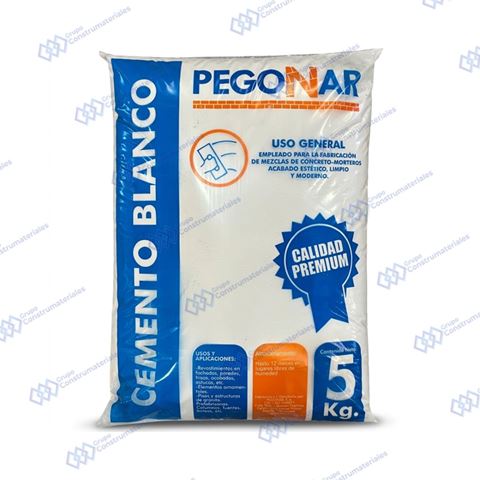 Cemento Blanco 5Kg Pegonar