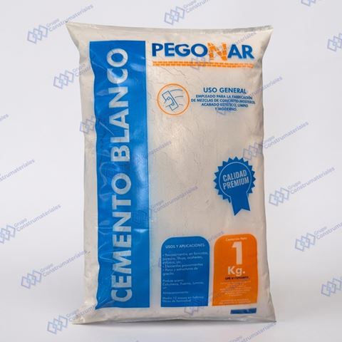 Cemento Blanco 1Kg Pegonar