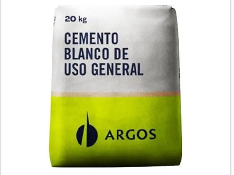 Cemento Blanco Argos Colombiano 20 Kg