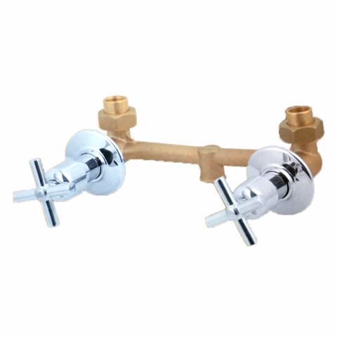 Grupo de Ducha Doble Allure 100% Bronce/Cromado Faguax