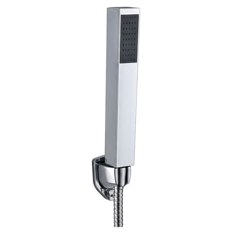 Ducha Telefono Cuadrada con Tubo Flex 1.5 Mtrs Icom