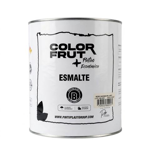 Pintura Esmalte Negro Brillante Galon Tipo B Color Frut