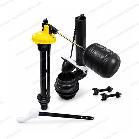 Herraje Completo Economax Altura 10" Salida 2" Palanca Blanca