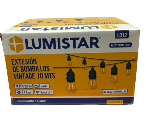 Extension de Bombillos Vintage 10Ml para 20 Bombillos Lumistar